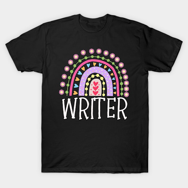 Writer Rainbow Gifts T-Shirt by StudioElla